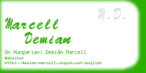 marcell demian business card